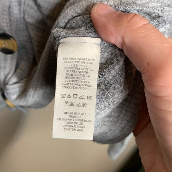 Free People Heathered Gray Button Down Cardigan - Picture 3 of 5